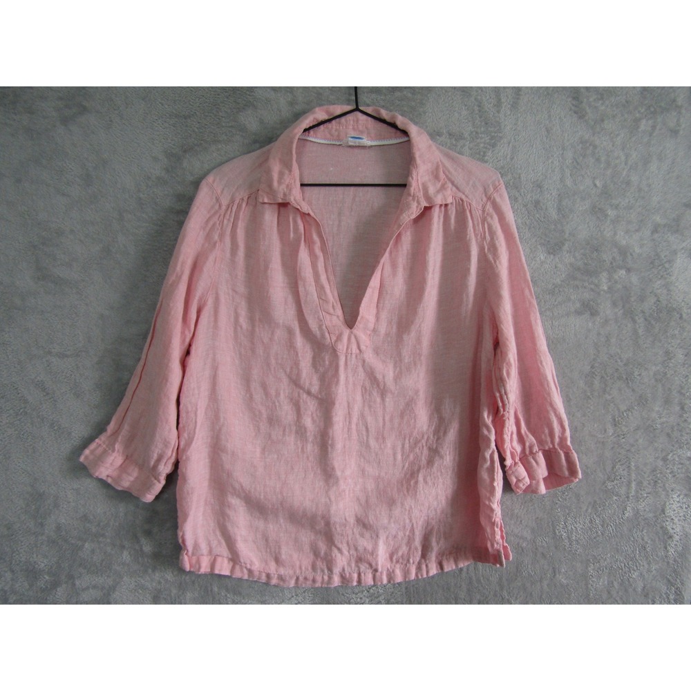 Sigrid Olsen Light Pink Linen Tunic Top